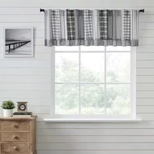 Sawyer Mill Patchwork 90 In. L X 19 In. W Cotton Valance in Country Black Soft W