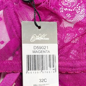 Dita Von Teese Fiamma Magenta Bra Size 32C Unlined Sexy Lace