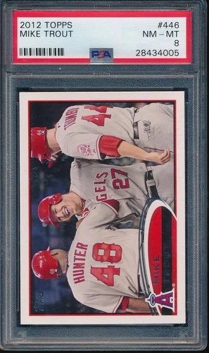 2012 Topps 446 Mike Trout PSA 8 NM-MT