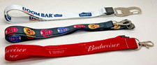 3 x BRANDED LANYARDS - BUDWEISER DOOM BAR CUBANISTO - NECK STRAP PASS HOLDER