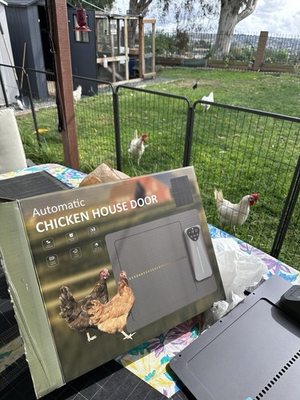 #ad Intelligent Automatic Chicken House Door Remote Pet Coop Door With Solar Panel $45.00