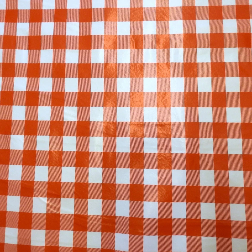 I WANT FABRIC Red Check Oilcloth Industrial Tablecloth Fabric By The Metre