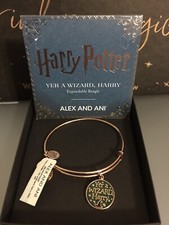 Alex and Ani Harry Potter  Yer A Wizard  Charm Rose Gold Bracelet Bangle