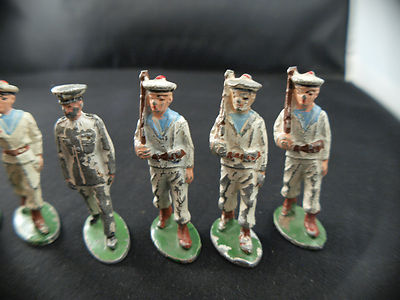Lot De 6 Figurines Soldats Musiciens Marins Quiralu - Défilé Militaire - Échelle 1/32 (60mm) - Occasion
