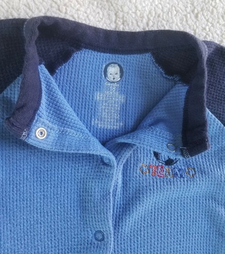 Gerber ~ Boy's One PC Pajama~ Size 18 Mo ~ Blue - Picture 3 of 7
