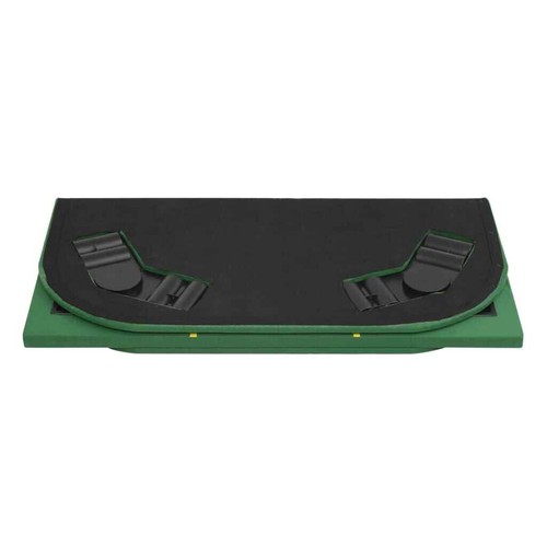 vidaXL 8-Player Folding Poker Tabletop 4 Fold Rectangular Green HEE - Picture 7 of 9