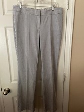 Womans Nine West Gray/White Striped Dress Pants - Size 12