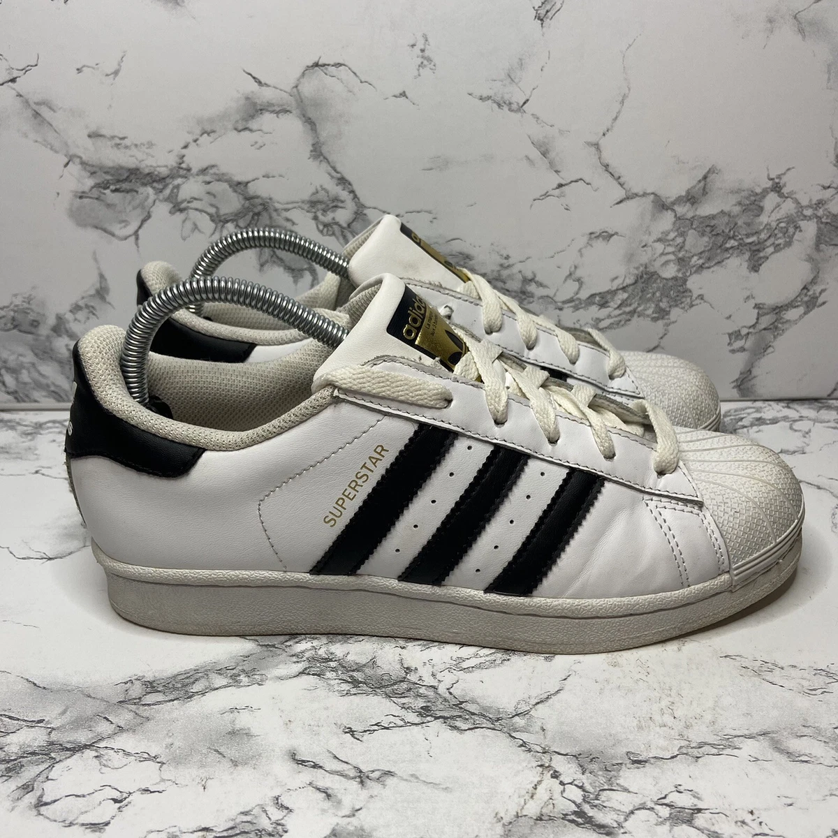 Conclusión Colibrí Antorchas Adidas Superstar Streetwear Shoe Women 6 White Leather Low Top Lace Up  Sneaker | eBay