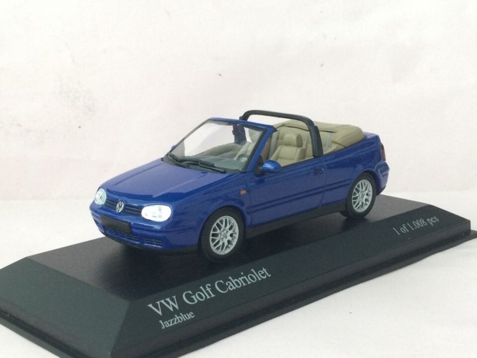 MEGA RARE VW GOLF IV 4 CABRIOLET HIGHLINE JAZZ BLUE 1:43