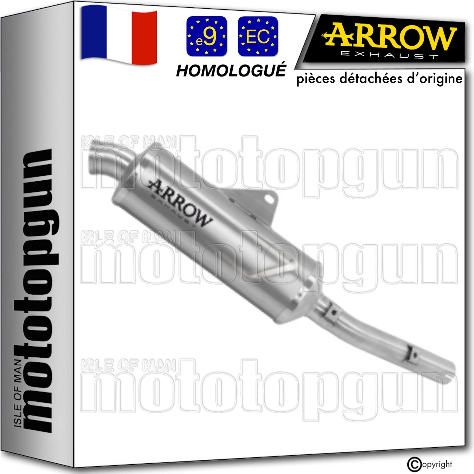 Silencieux Arrow Indy-Race Evo Ténéré 700 aluminium homologué pour gain de couple