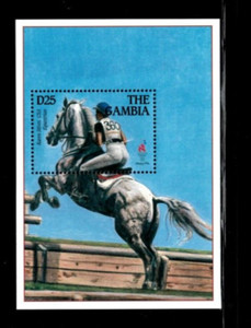 VINTAGE CLASSICS - Gambia 1995- Olympics- Souvenir Stamp sheet- Scott 1654- MNH