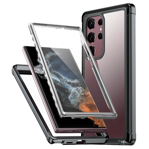 Per Samsung S21 S22 S23 360 custodia trasparente ibrida ibrida + proteggi schermo - Foto 6 di 27