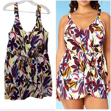 Sonnet Shores Ladies Full Coverage Swim Dress, New with Tag, Plus Size 22W