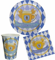 Oktoberfest Deko Dekoration Party Bayern Partygeschirr Wiesn Raute 32 Tlg. Kk