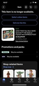 LEGO 75012 Star Wars BARC Speeder&trade; with Sidecar Captain New Super Rare!!