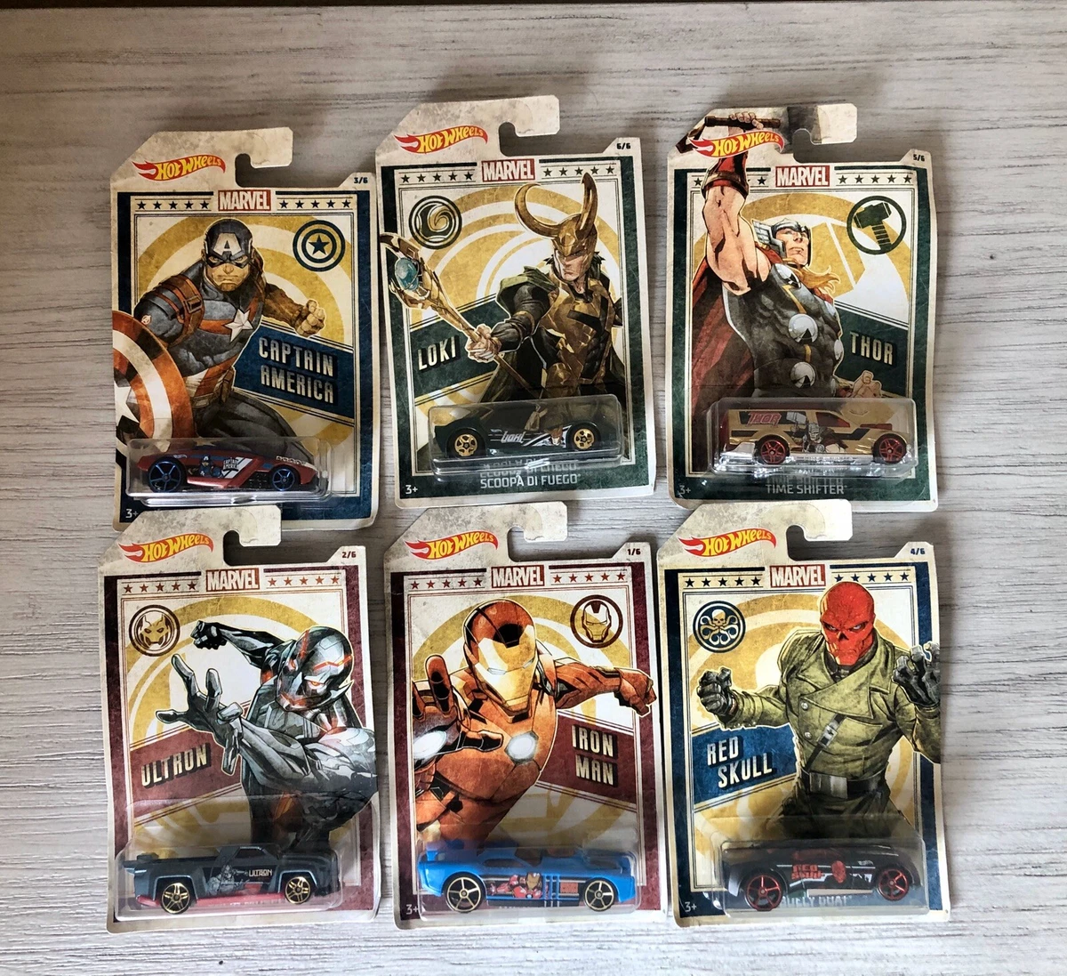 2019 Hot Wheels Marvel Avengers Series Set of 6 Captain America