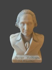 George Washington 5 Inch 3D Marble Like Bust 1st US President Blue Tint