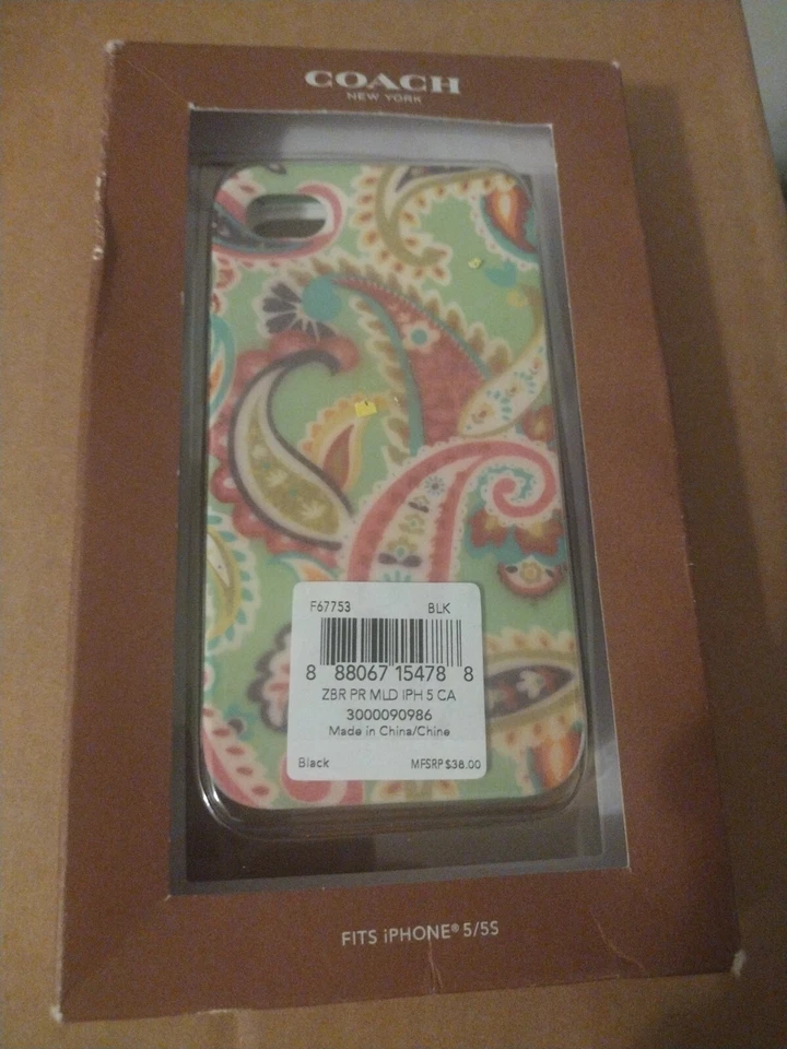 NUEVA Funda Coach/Vera Bradley iPhone 5 Caja Original Rosa Paisly. Original $38. Foto 2 de 4