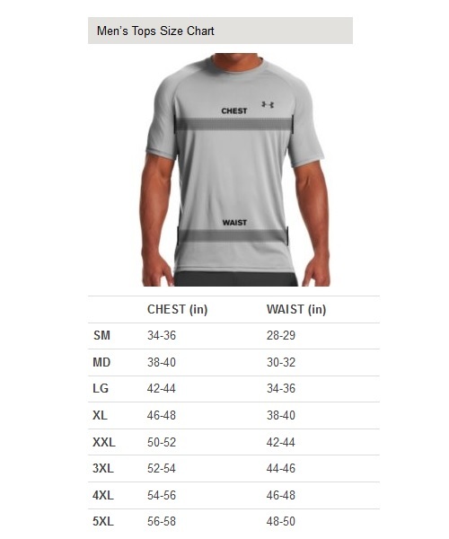 Size Chart Under Armour Size 4xl Under Armour Men's UA Compression