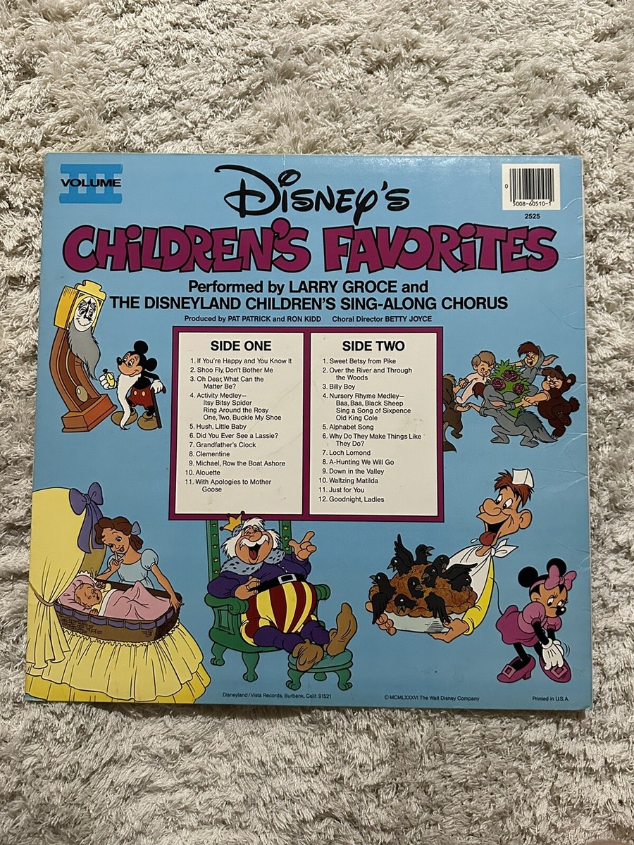 1986 Disney's Children's Favorites Vol 3 Vinyl 12