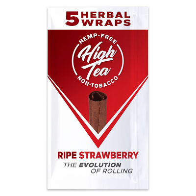 High Tea Wraps - Ripe Strawberry Herbal Wraps (5 Wraps, 1 Pouch)
