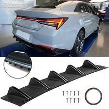 5 Fins Rear Bumper Diffuser Lip Spoiler Splitter Matte Black For Hyundai Elantra 5 Fins Rear Bumper Diffuser Lip Spoiler Splitter Matte Black For Hyundai Elantra