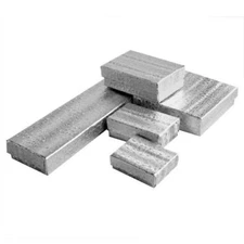 Silver Foil Cotton Filled Gift Boxes Jewelry Cardboard Box Lots of 100, 200, 500