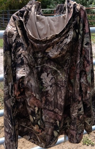 Mossy Oak Hunting JACKET Camo MENS 3X Scent Control Lightweight HOOD