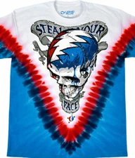 GRATEFUL DEAD-STEAL YOUR face VDYE-SYF-2 Sided TIE DYE T-SHIR  M-L-XL-2X