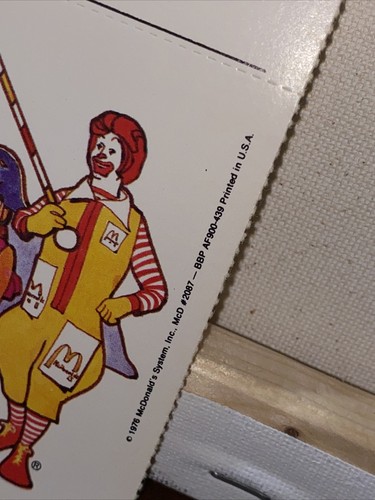 Rare Vintage 1970s Ronld McDonalds Valentine Cards Multicolor 1976 Unused - Picture 2 of 4