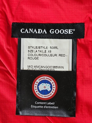 AUTH NWT CANADA GOOSE Camp Hooded Packable Down Jacket Matte Red Women's XS - 第 17/18 張圖片