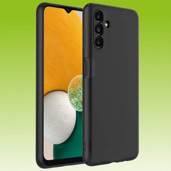 FüR Samsung Galaxy A13 5G / A04S Silikon Case Schwarz Handy Tasche Etuis HüLle-image