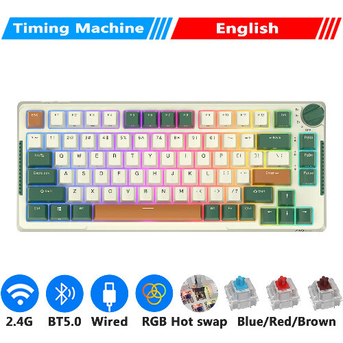 Tri-mode Mechanical Keyboard 81 Key 80% RGB 2.4G Wireless Bluetooth Keyboard - 第 20/22 張圖片