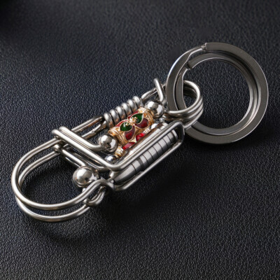 Stainless Steel Handmade Keychains Keyrings Pants Belt Clip Key