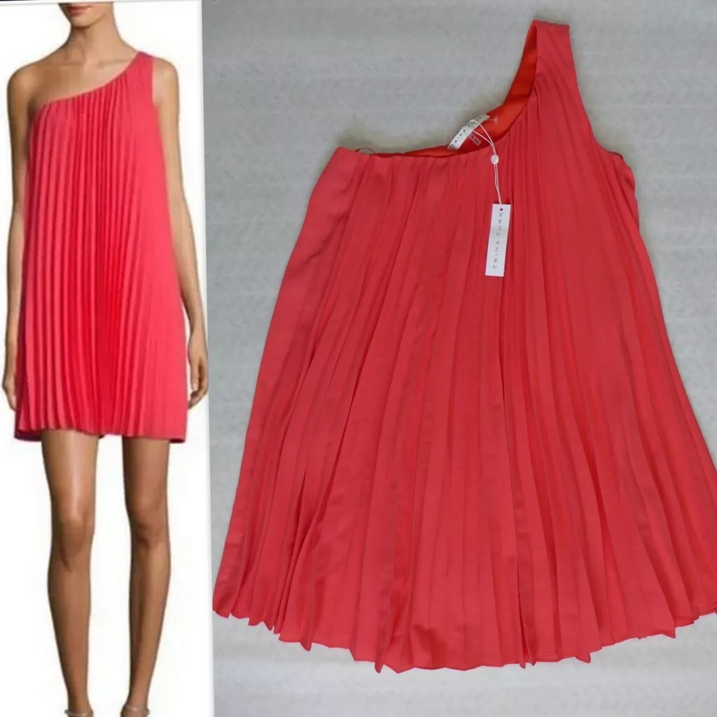 Trina turk one shoulder cheap dress