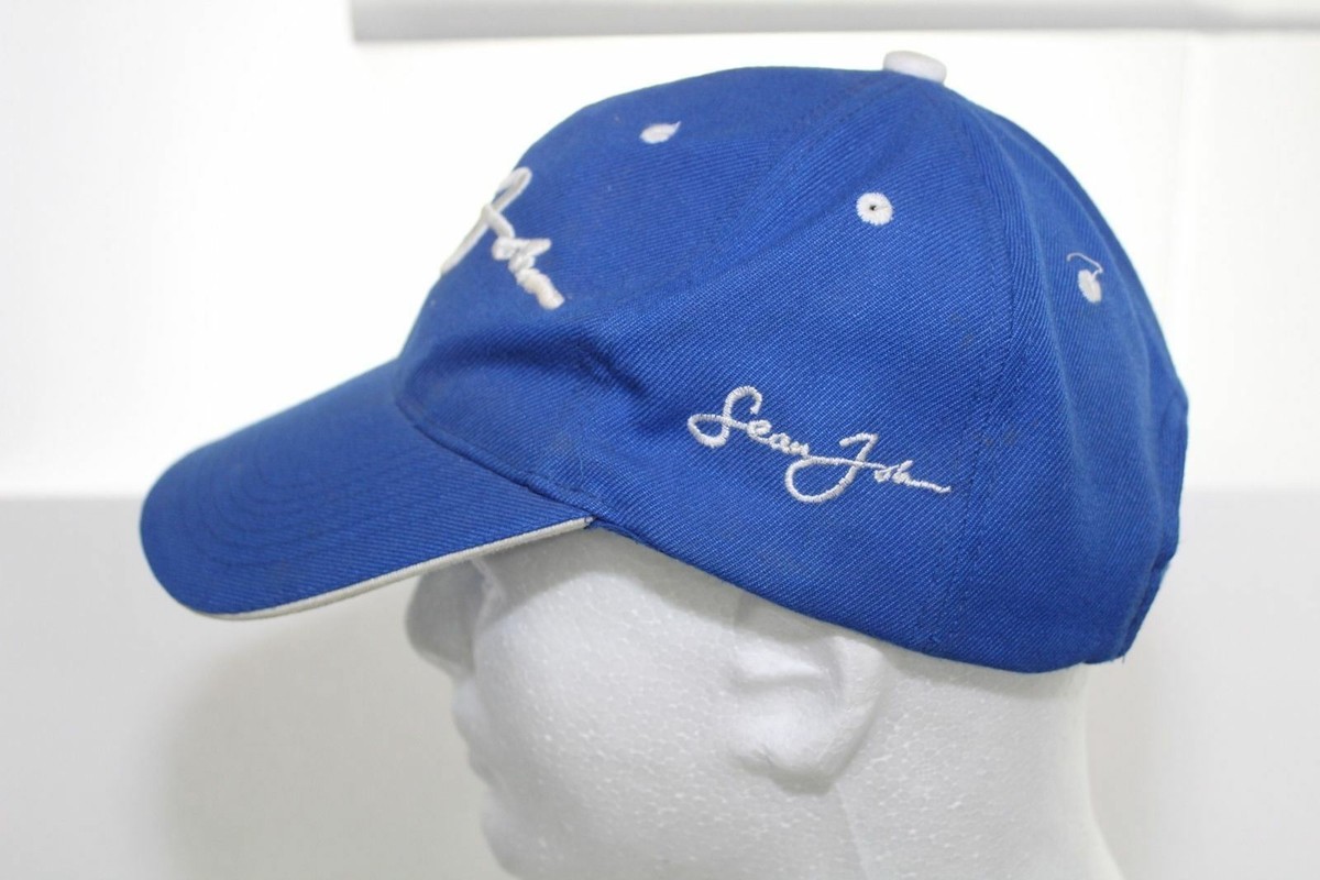 Vintage Sean John Hat - City Hunter Blue Strapback Cap - Puff 