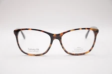 CORINNE MCCORMACK CHAMBERS CAT EYE EYEGLASS FRAMES BROWN TORT. 57-17-145 NEW