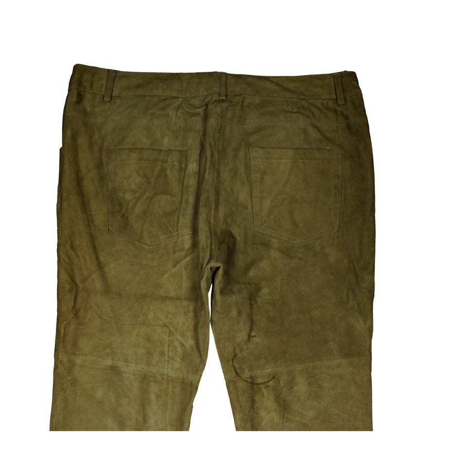 ZUCCHERO Damen Ziegen Veloursleder Leder Hose Straight XL 42 W32 L28 Braun weich - Bild 4 von 4