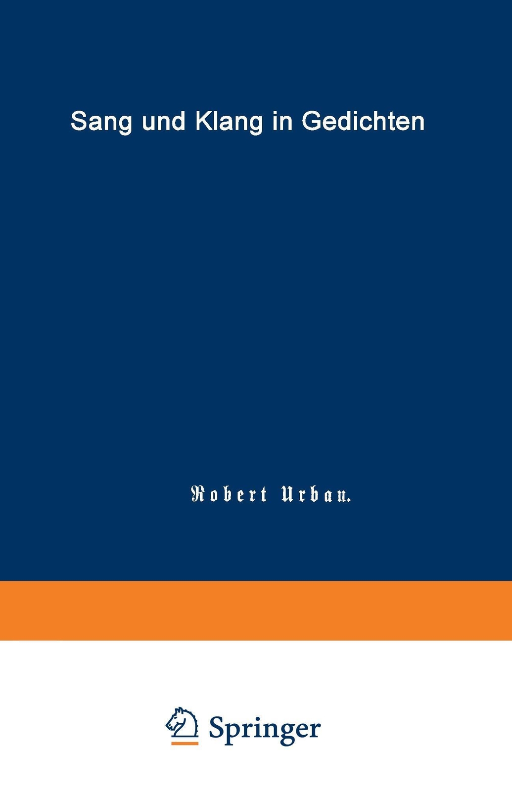 Thumbnail - Robert Urban | Sang Und Klang In Gedichten | Taschenbuch | Deutsch |