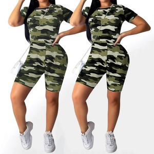 camo jumpsuit shorts