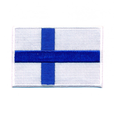 60 x 35 mm Finnland Flagge Helsinki Finland Flag Patch Aufnäher Aufbügler 0638 B