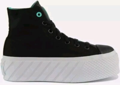 Converse Chuck Taylor All Star Hi Top Uk 6 Surface Fusion Platform 2X Lift Bla