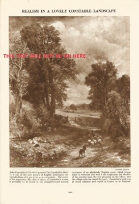 REALISMUS IN EINER SCHÖNEN CONSTABLE LANDSCHAFT um 1950 FOTO ILLUSTRATION DRUCK