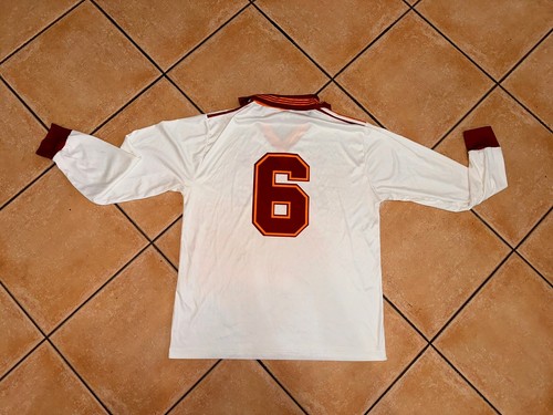 Maglia As Roma Barilla Adidas Vintage Asr Football Match Worn Num. 6 Rarissima - Foto 14 di 19
