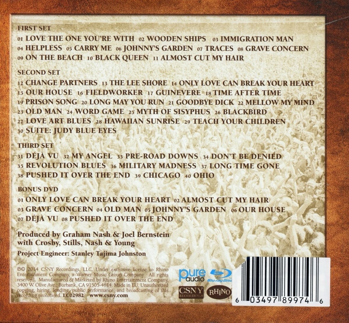 CSNY 1974 (CROSBY, STILLS, NASH & YOUNG) - 3-CD + DVD + 198 PAGE