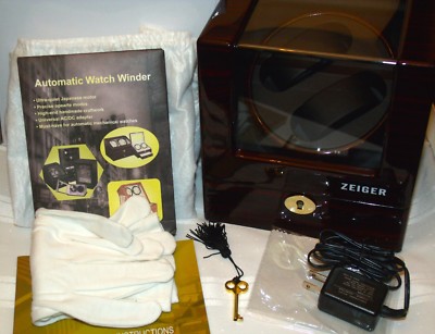 Automatic Zeiger Double Watch Winder Large Box Case Quiet Japanese NIB ~ US11