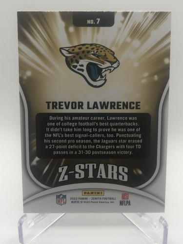 2023 Panini Zenith - Z Stars #7 Trevor Lawrence - Jaguars - Picture 2 of 2