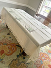 Embroidered & Cutouts "Linen Galore" Polyester Tablecloth & Napkins 54x72
