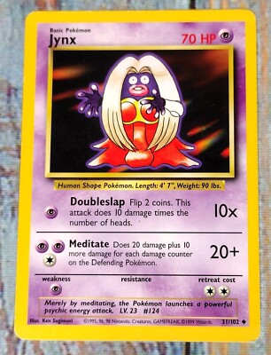 1999 jynx pokemon card value Base Set Unlimited #31 CGC 8.5 Weakness Psychic 2 Retreat Cost Jynx - Secret Wonders -