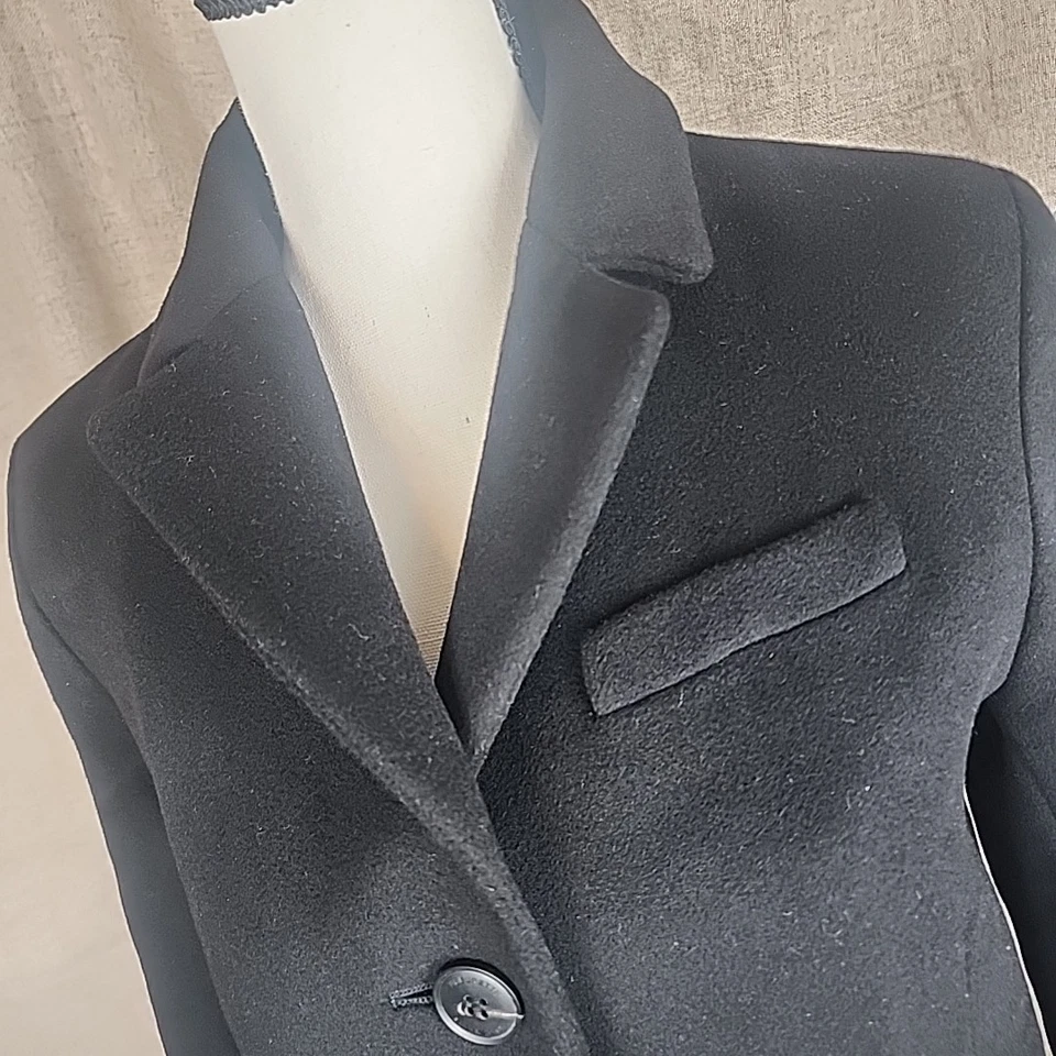 Fleurette Women’s 100% Cashmere Long Full Length Black Coat Size 2 - Image 3 of 4